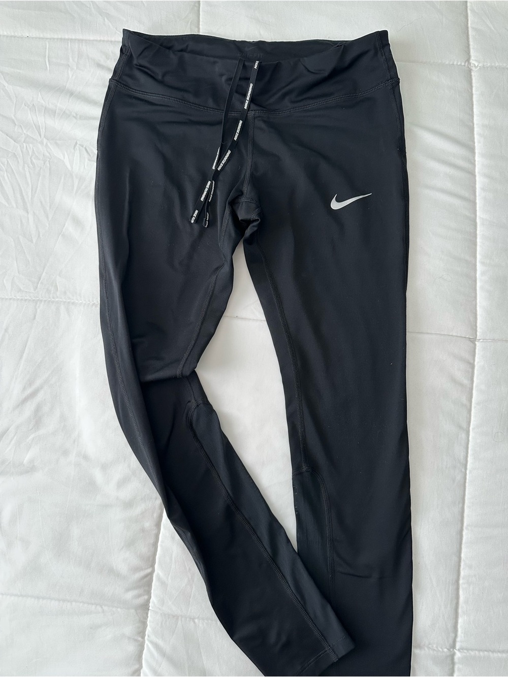 Nike Black Performance Leggings with Reflective Swoosh